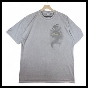 VTG Crazy Shirts Dragon Surfboards Gray Crater Dyed T-Shirt Y2K Grunge‎ Mens XL